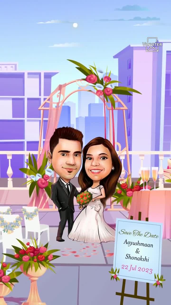 Save the Date Caricature_1700