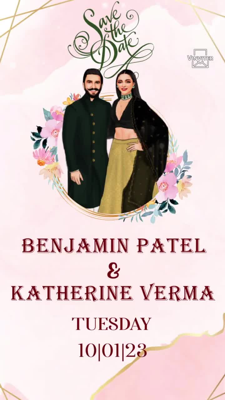 Wedding invitation caricature_1645