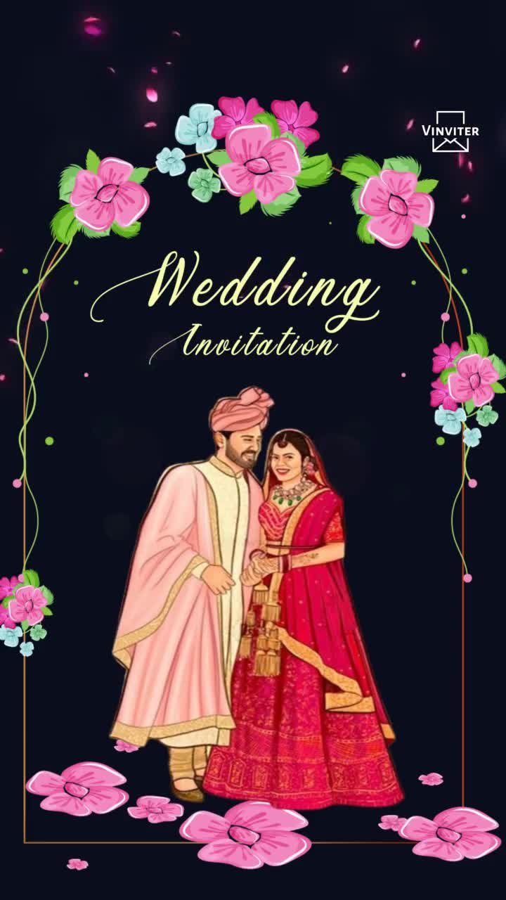 Wedding Invitation With Caricature