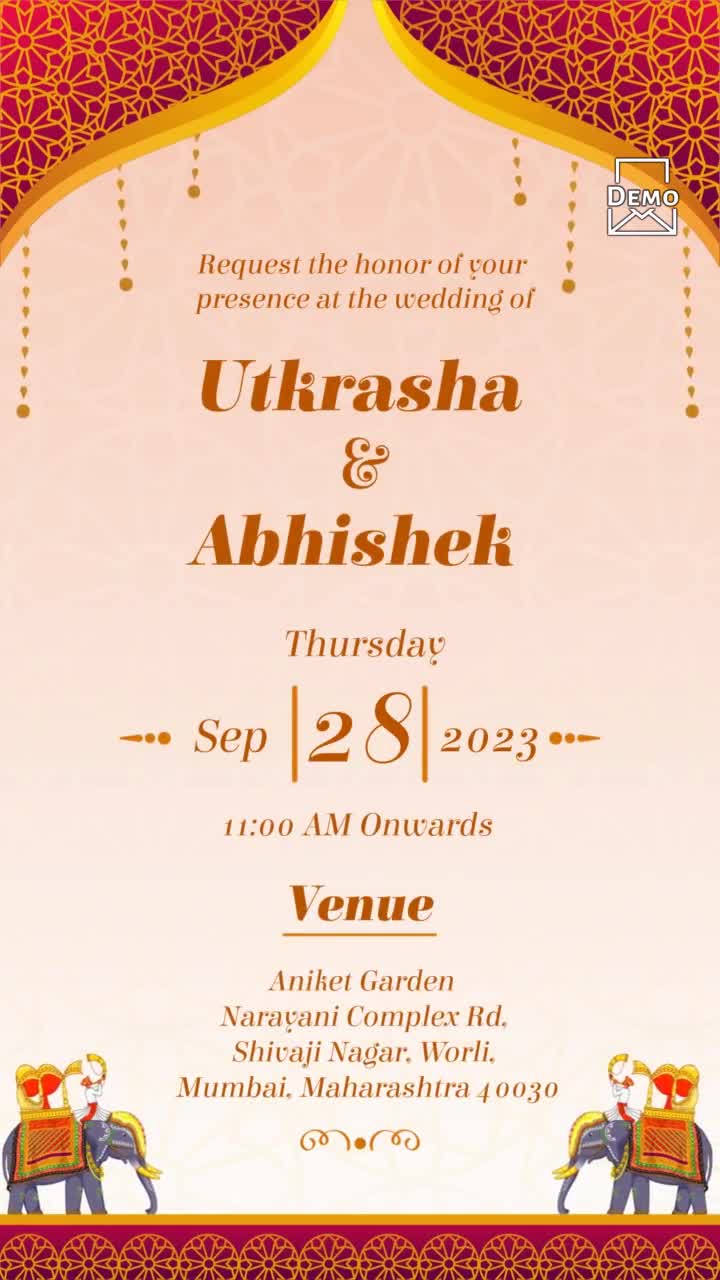 Wedding Invitation with 3 Events on Theme_117