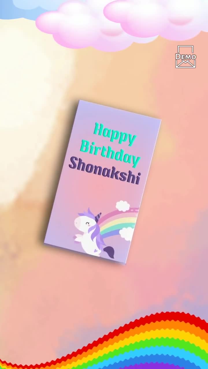 Unicorn theme birthday invitation