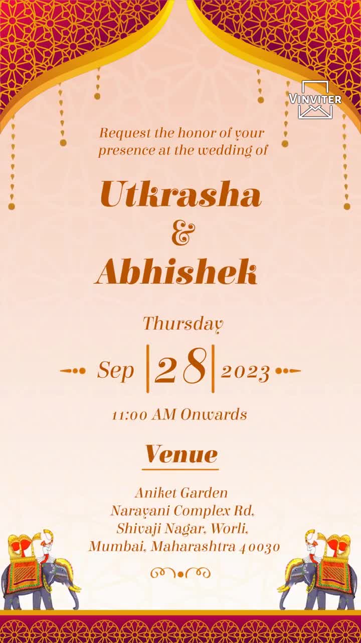 Wedding Invitation with 3 Events on Theme_117