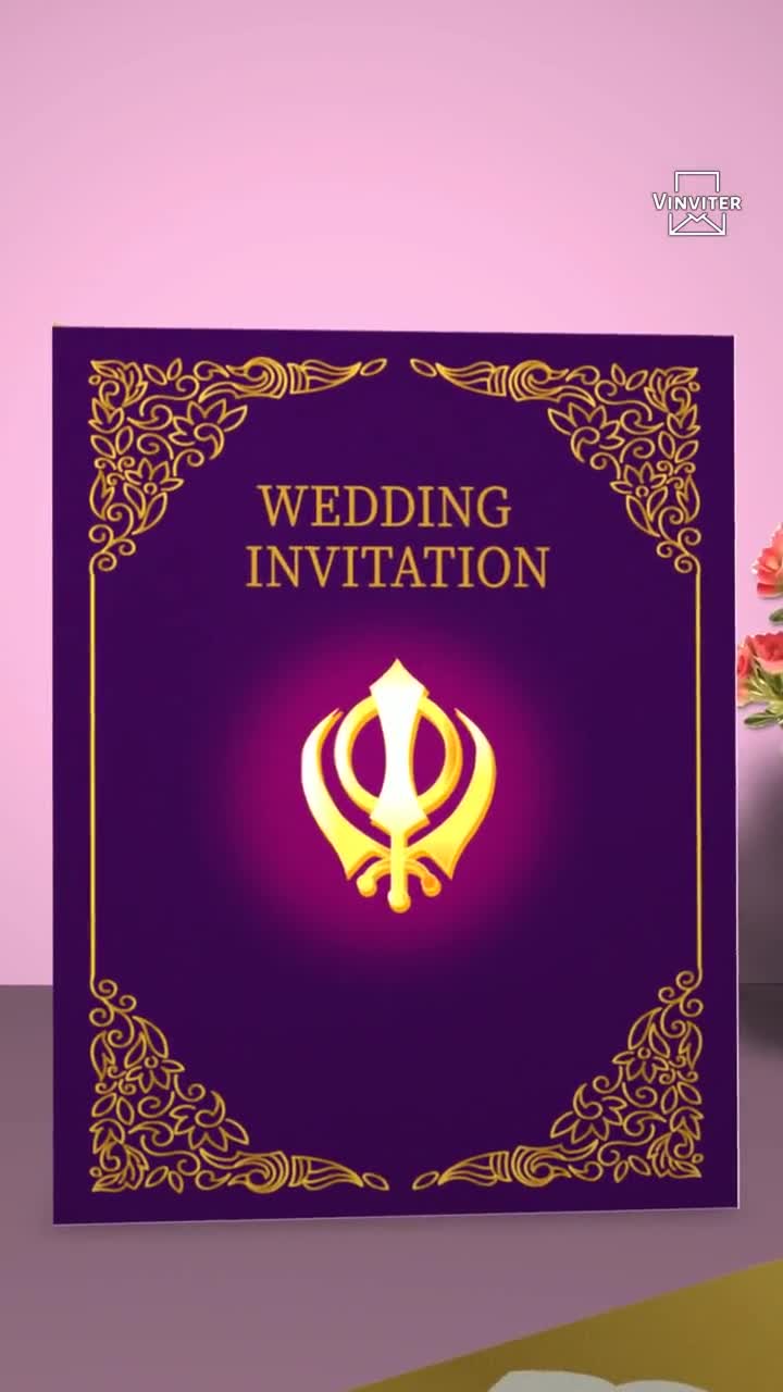 Wedding invitation in punjabi theme_1804