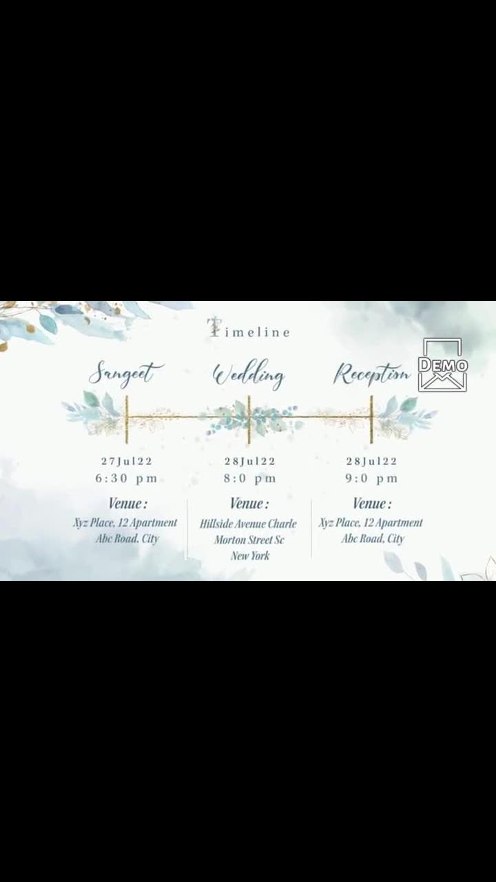 Wedding with 2 Events