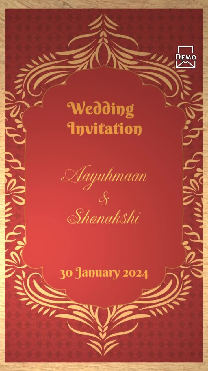 Wedding Invitation with 6 events